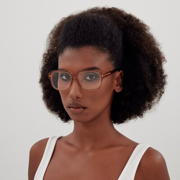 NEW Bottega Veneta BV1295O 004 Transparent Grey Demo Square Unisex Eyeglasses main image 6